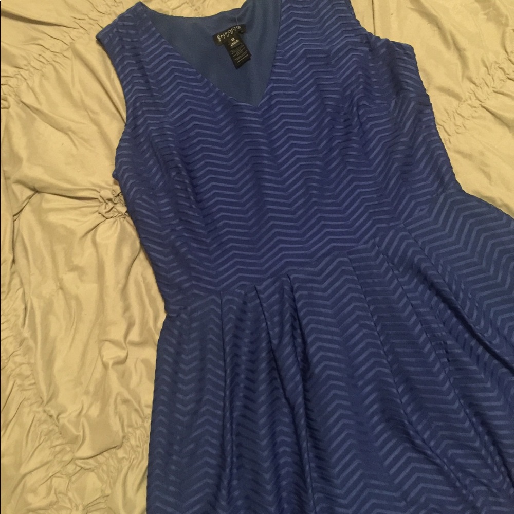 Enfocus Studio Cobalt Blue Sleeveless Dress